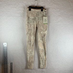 Alpine Design Tights Women's XS Beige Pockets Stretch Pull On High-Rise 7262‎